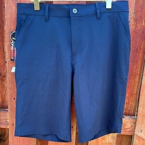 Blue Flat Front Shorts with Tailored Look Size 34
